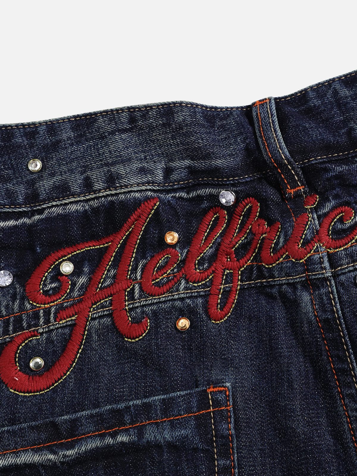 Aelfric Eden Embroidery Rhinestone Jeans