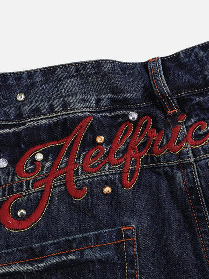 Aelfric Eden Embroidery Rhinestone Jeans