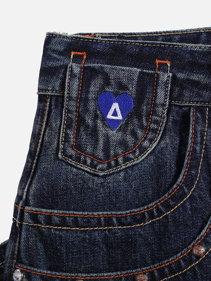 Aelfric Eden Embroidery Rhinestone Jeans