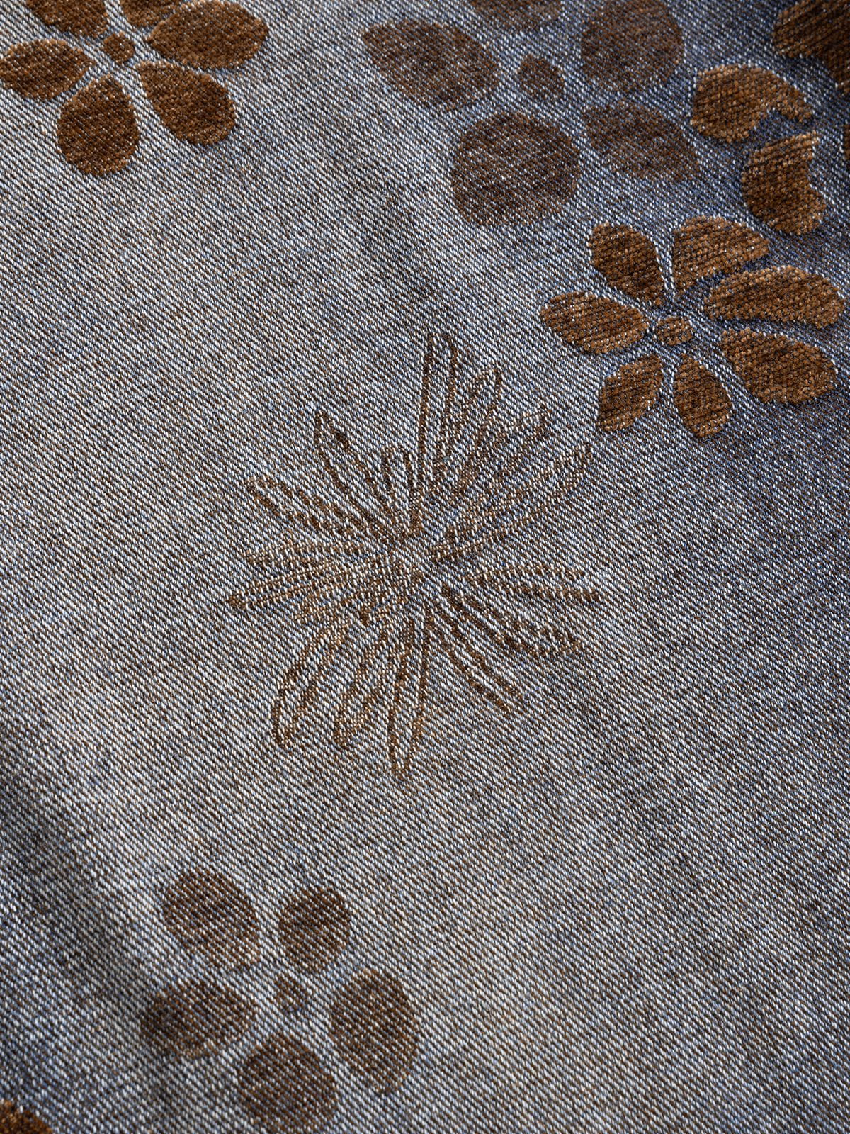 Aelfric Eden Flocked Floral Baggy Barrel Jeans