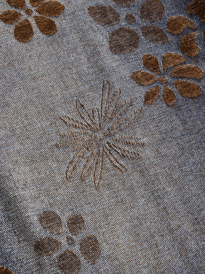 Aelfric Eden Flocked Floral Baggy Barrel Jeans