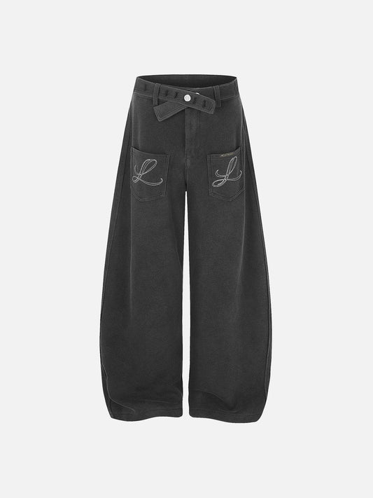 Aelfric Eden Belt Waist Baggy Barrel Pants