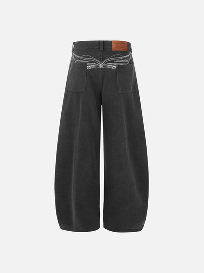 Aelfric Eden Belt Waist Baggy Barrel Pants