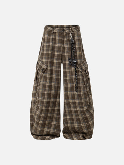Aelfric Eden Plaid Baggy Barrel Pants
