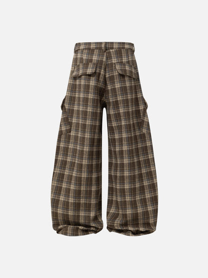 Aelfric Eden Plaid Baggy Barrel Pants