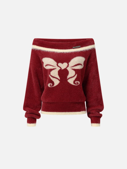 Aelfric Eden Bow Off-The-Shoulder Sweater