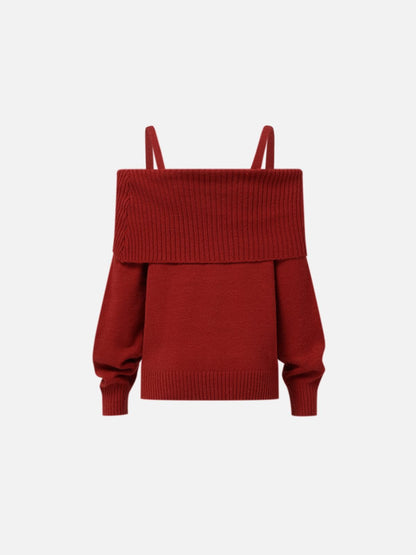Aelfric Eden Bow Front Off-The-Shoulder Sweater