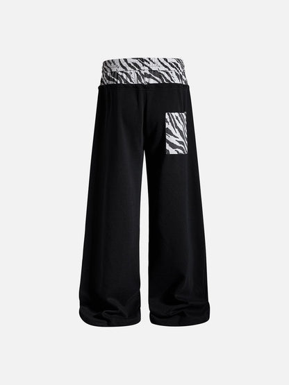 Aelfric Eden Zebra Patchwork Baggy Sweatpants