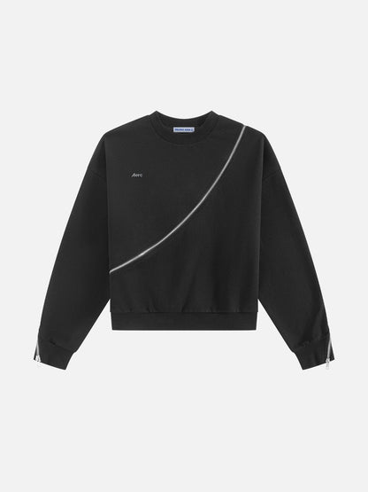 Aelfric Eden Diagonal Zip Panel Sweatshirt