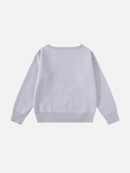 Aelfric Eden Jacquard Bear Off-The-Shoulder Sweater