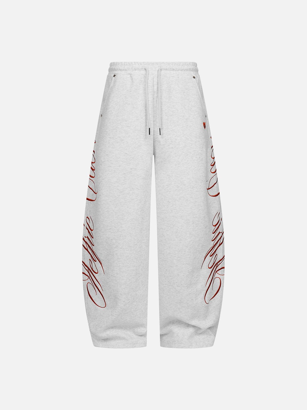 Aelfric Eden Boxy Script Embroidery Hoodie Sets