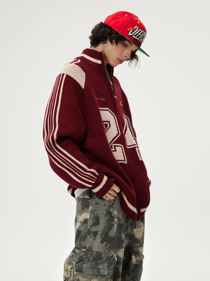 Aelfric Eden 24 Jacquard Zip Up Cardigan