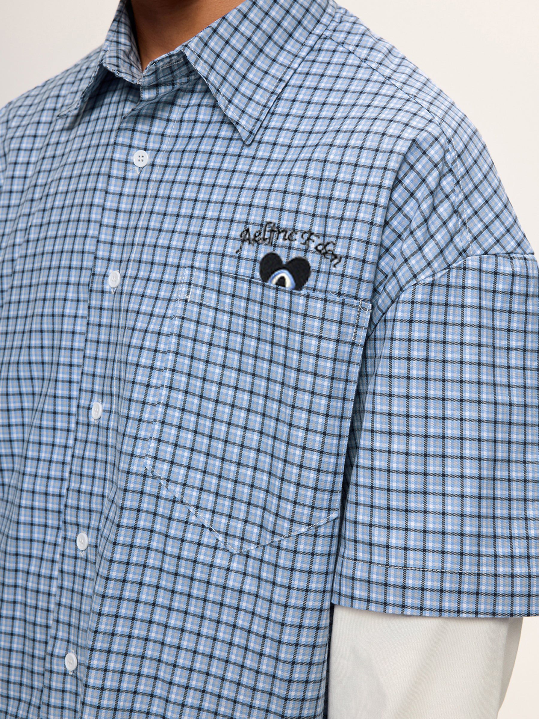 Aelfric Eden Plaid Layered Long Sleeve Shirt