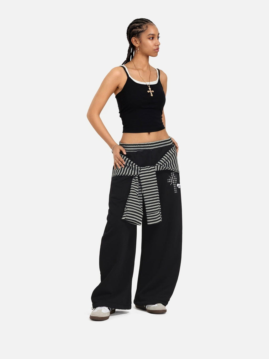 Aelfric Eden Stripe Layered Baggy Barrel Sweatpants