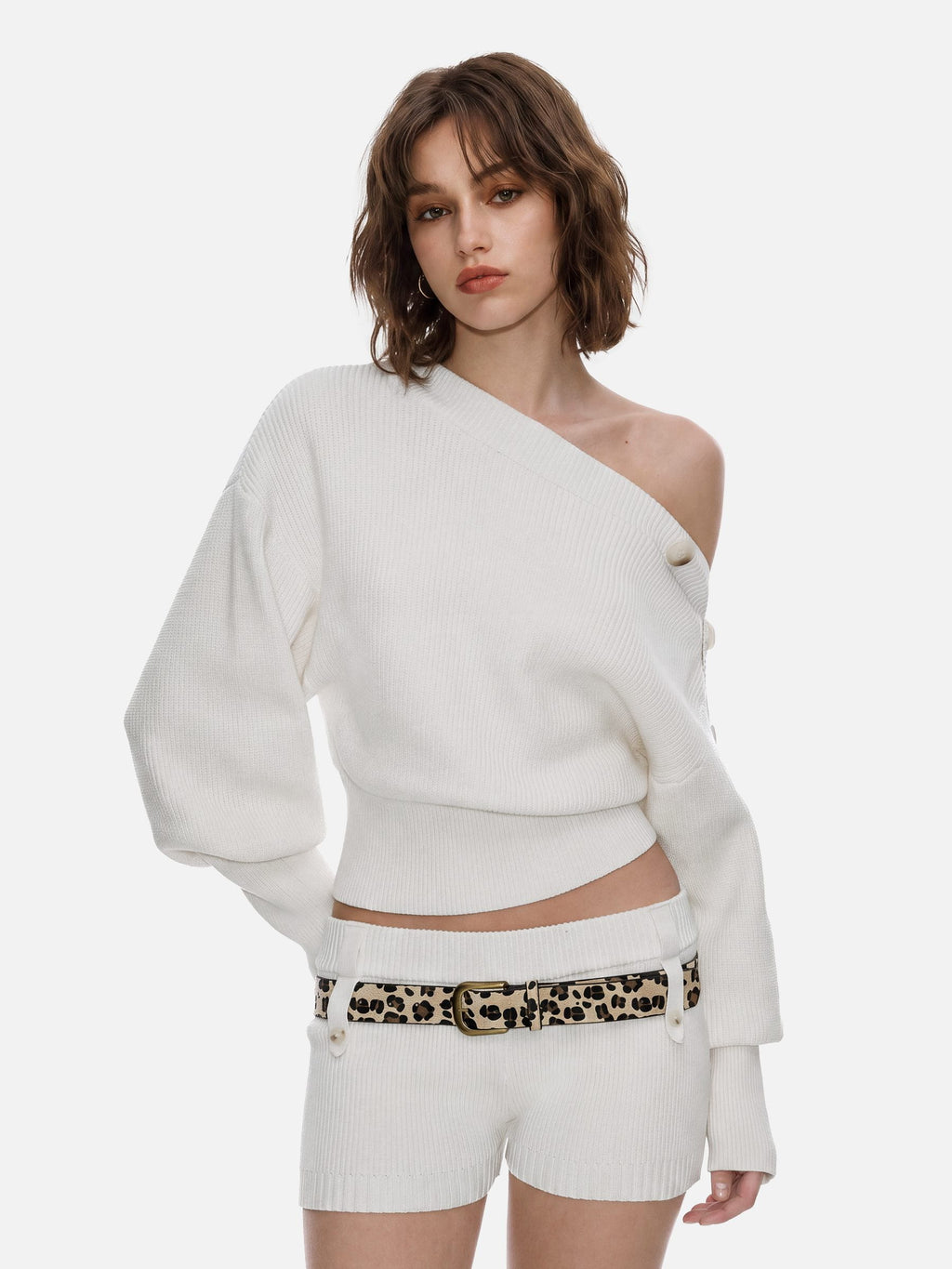Aelfric Eden Cropped Shoulder Button Sweater