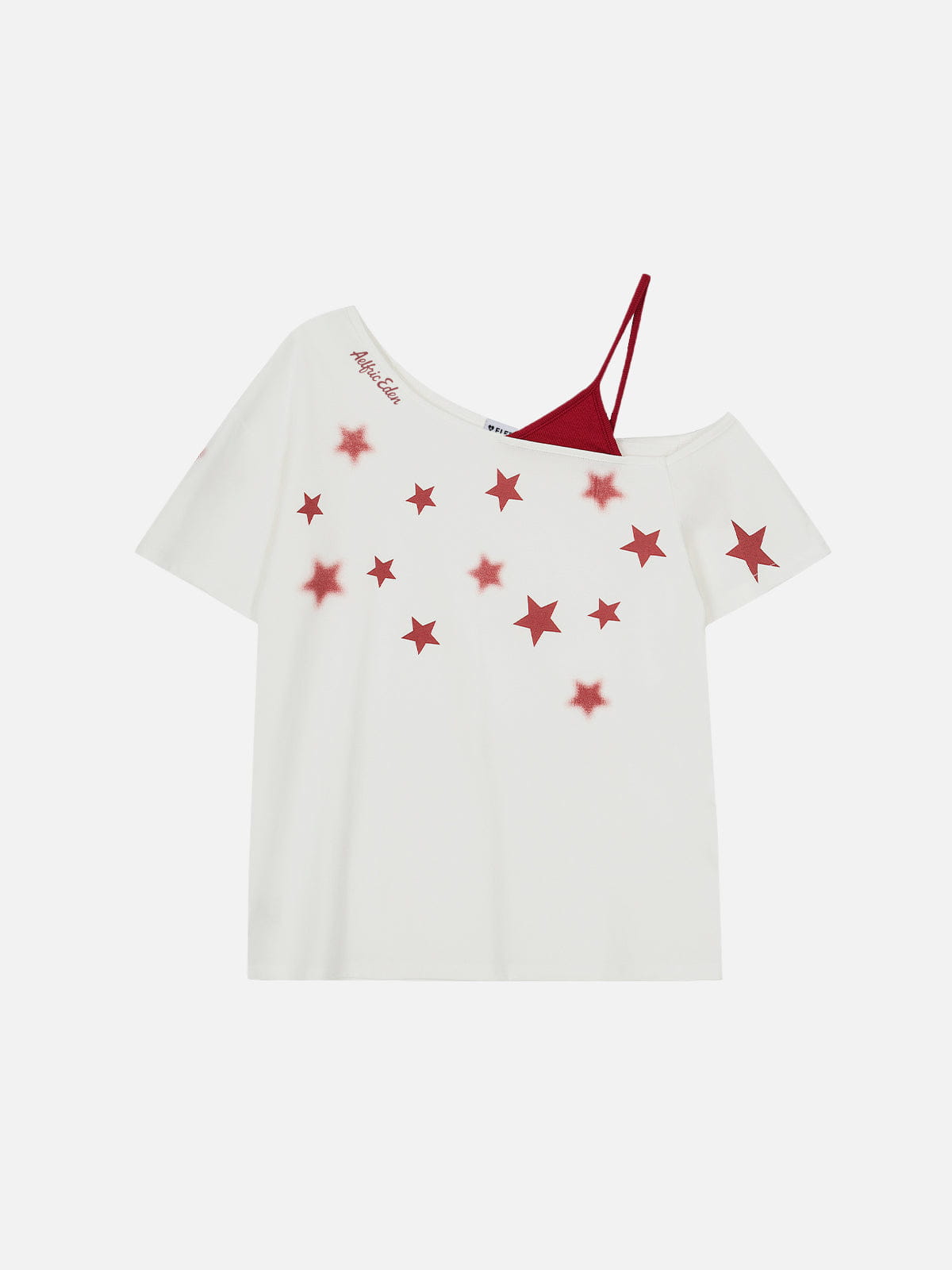 Aelfric Eden Star Graphic Off-The-Shoulder Tee