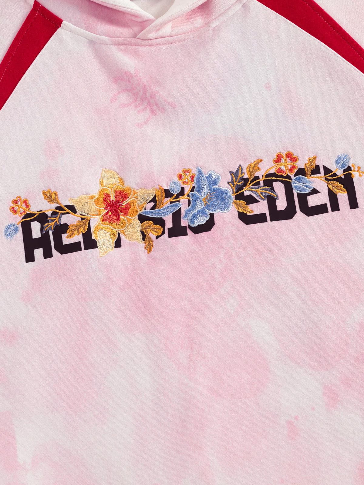 Aelfric Eden Oversized Color Blocking Floral Graphic Pullover Hoodie