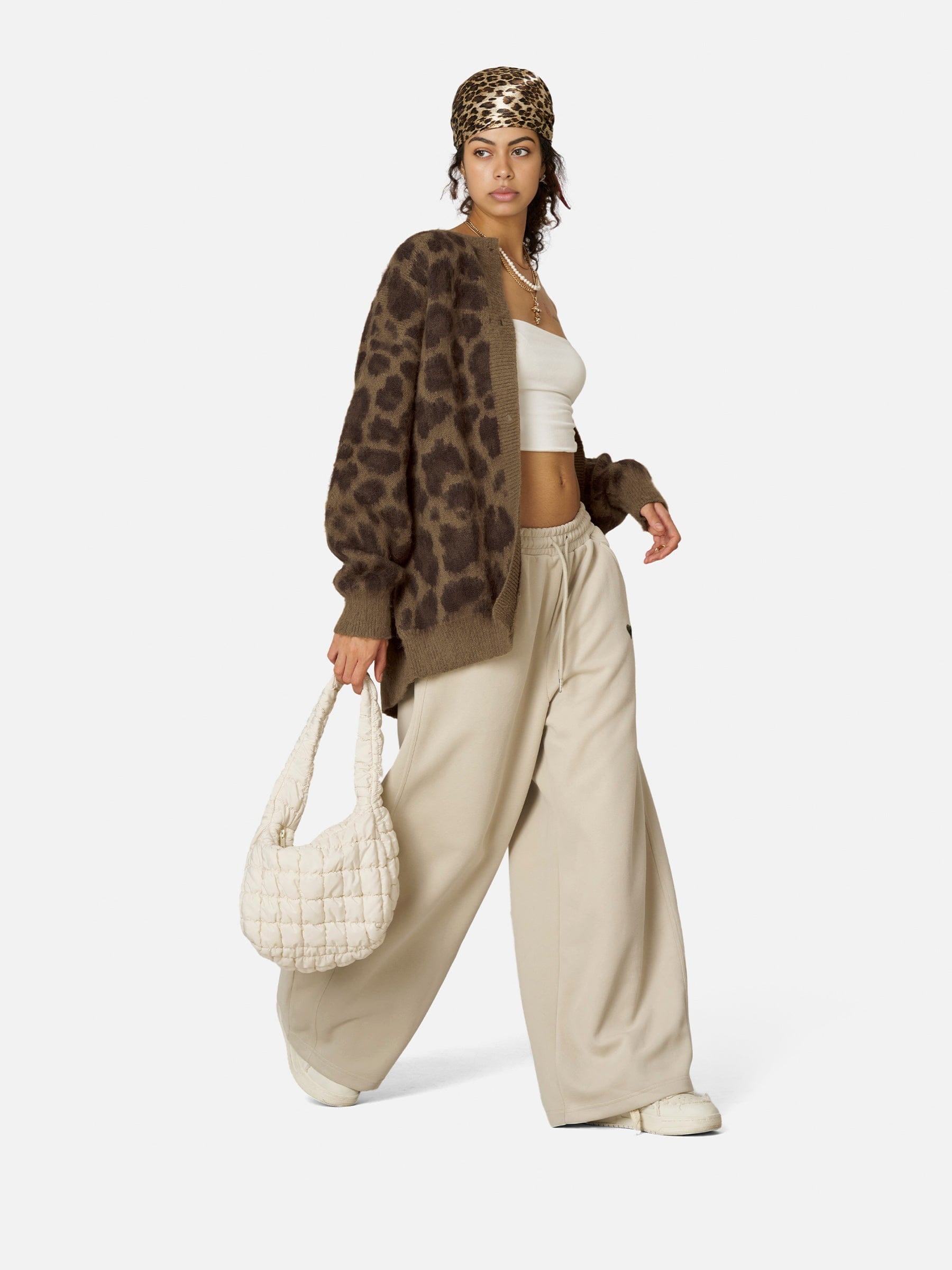 Aelfric Eden Leopard Graphic Cardigan