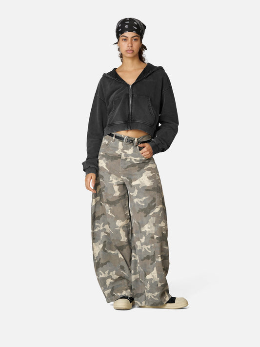 Aelfric Eden Boxy Solid Zip Up Hoodie