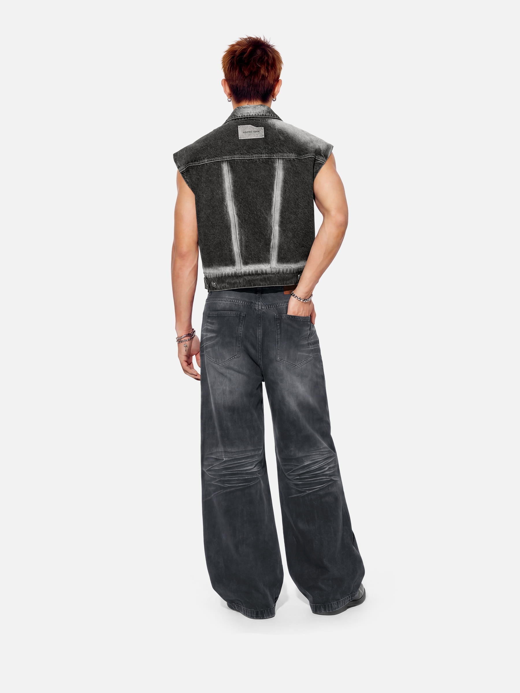 Aelfric Eden Super Boxy Washed Denim Vest