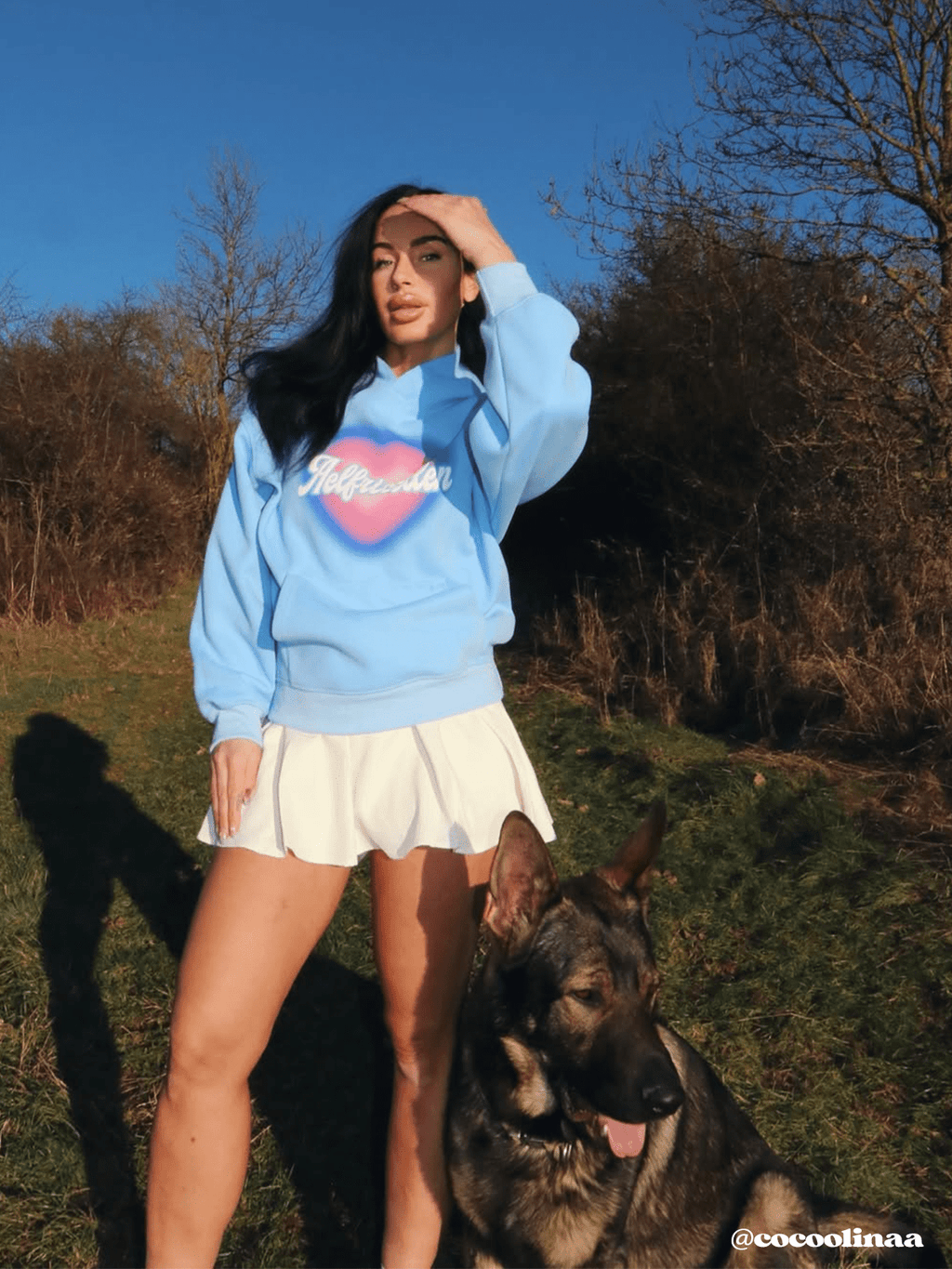 Aelfric Eden Dip Dye Heart Graphic Pullover Hoodie