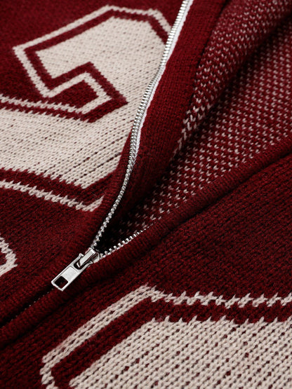 Aelfric Eden 24 Jacquard Zip Up Cardigan
