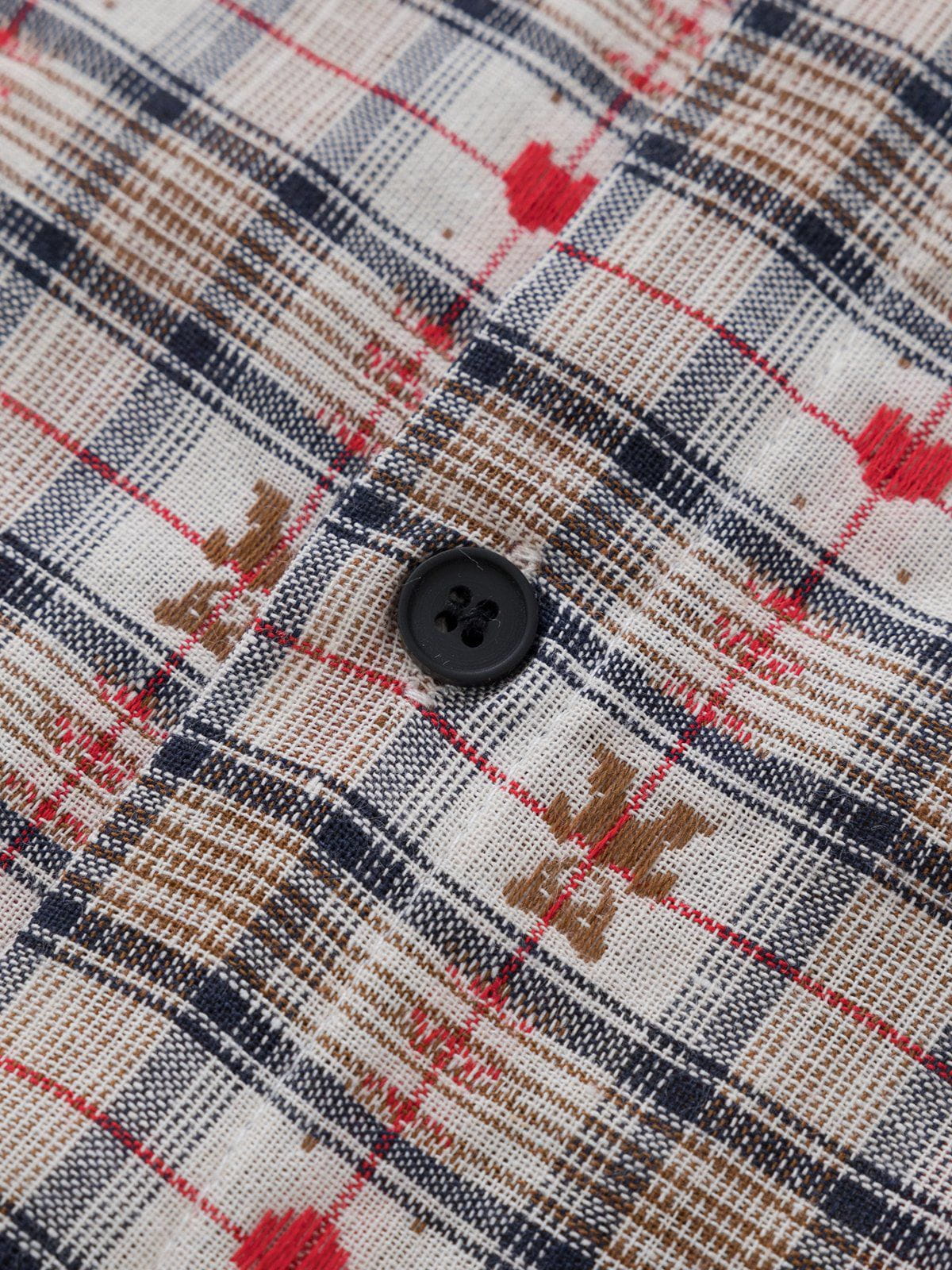 Aelfric Eden Crochet Heart Pocket Plaid Shirt