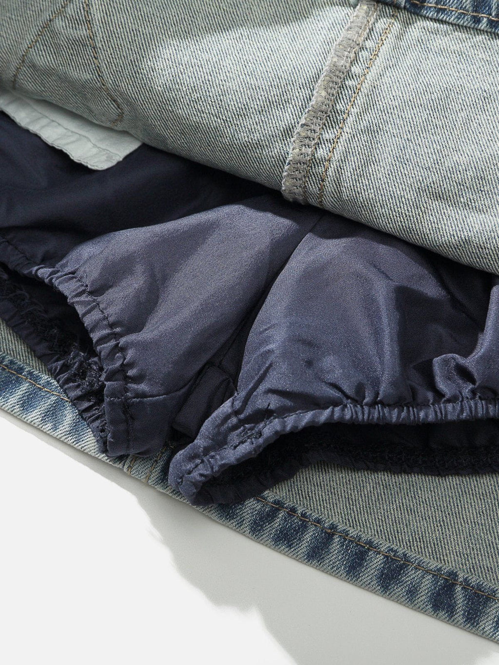 Aelfric Eden Bow Denim Micro Mini Skirt