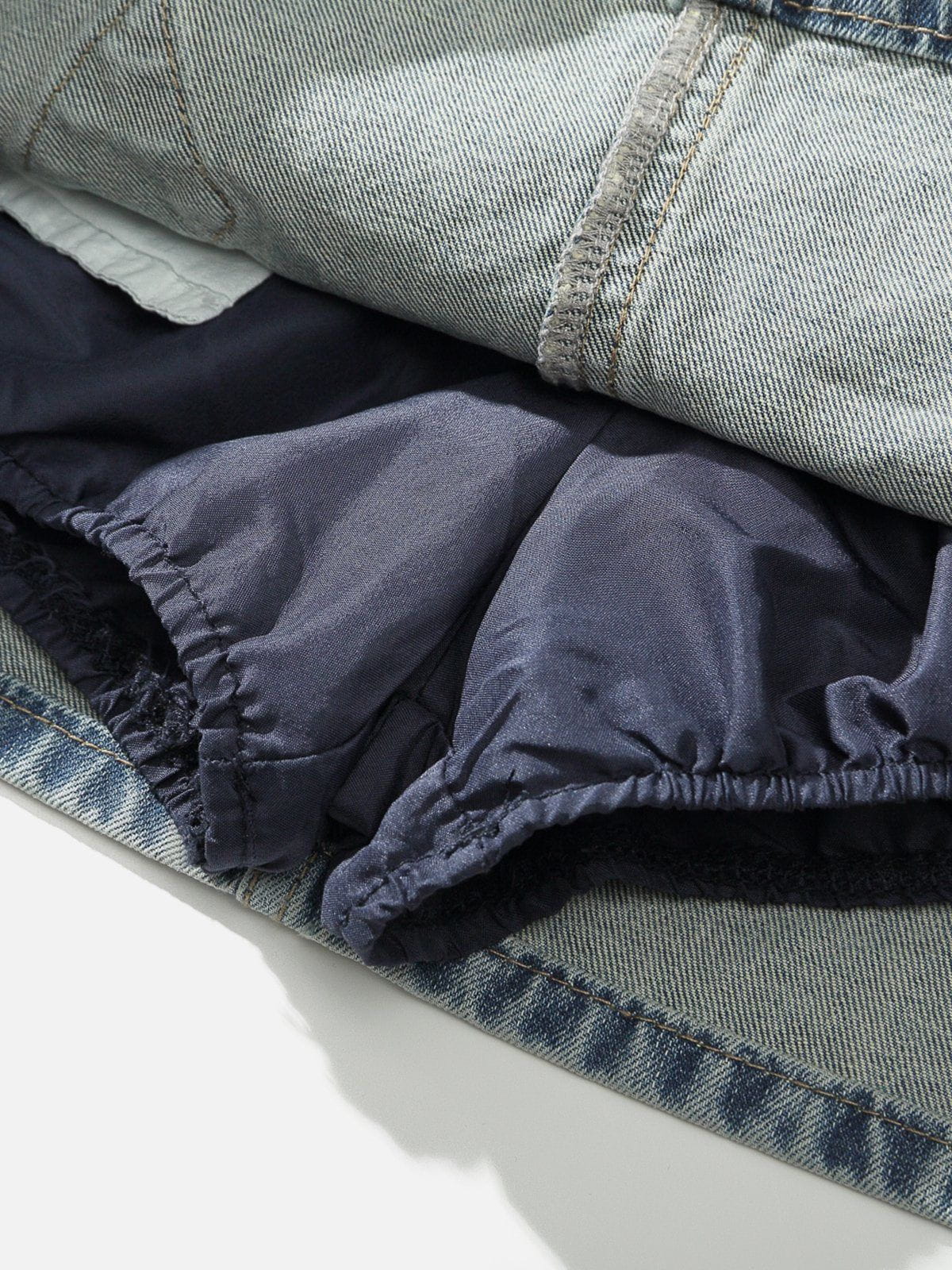 Aelfric Eden Bow Denim Micro Mini Skirt