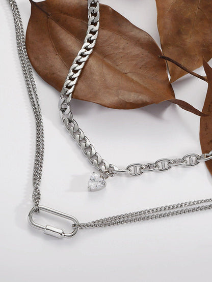 Aelfric Eden Heart Pendant Layered Necklace