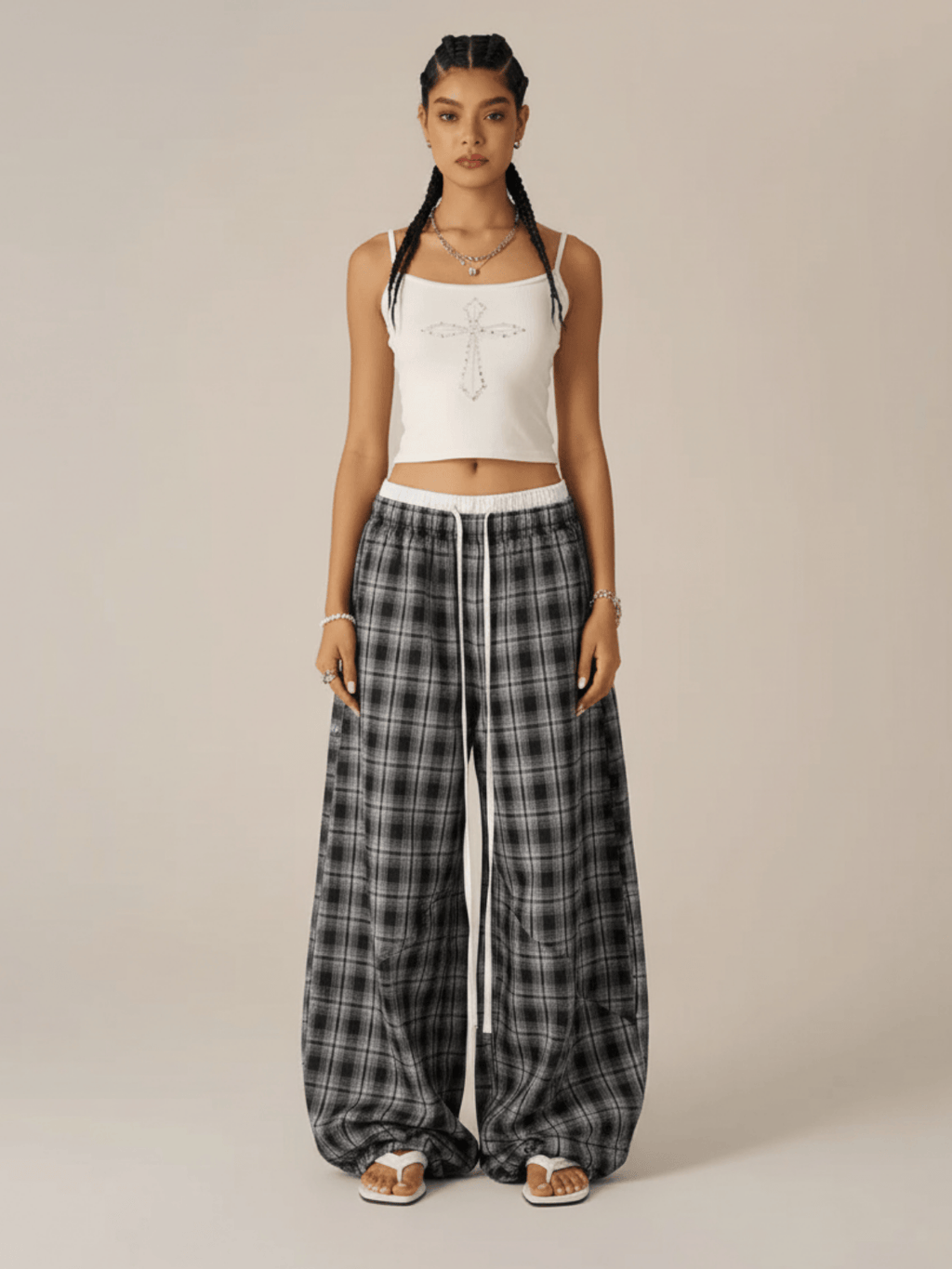 Aelfric Eden Plaid Baggy Sweatpants