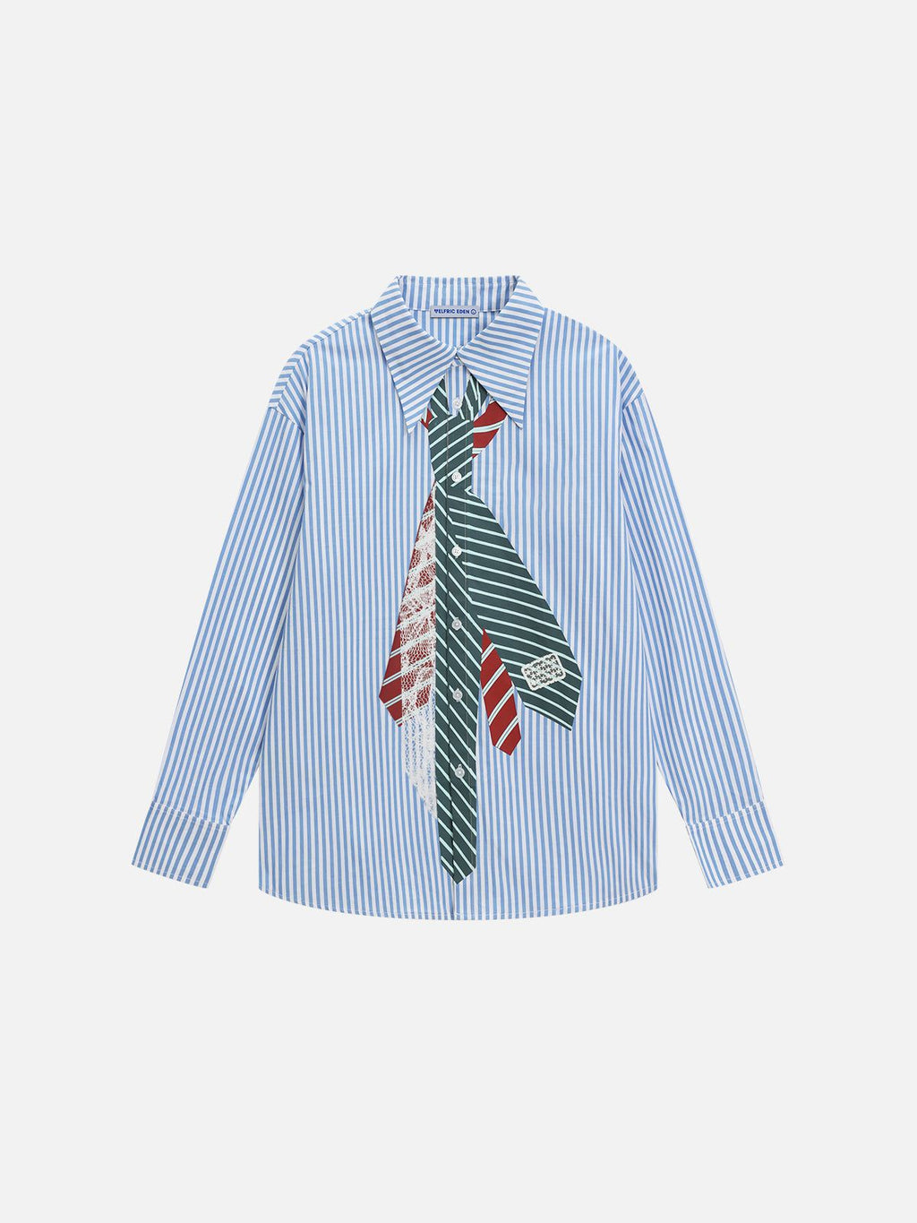 Aelfric Eden Necktie Graphic Stripe Long Sleeve Shirt