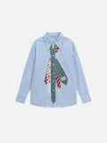 Aelfric Eden Necktie Graphic Stripe Long Sleeve Shirt