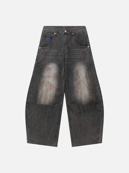 Aelfric Eden Dirty-Dyed Super Baggy Barrel Jeans