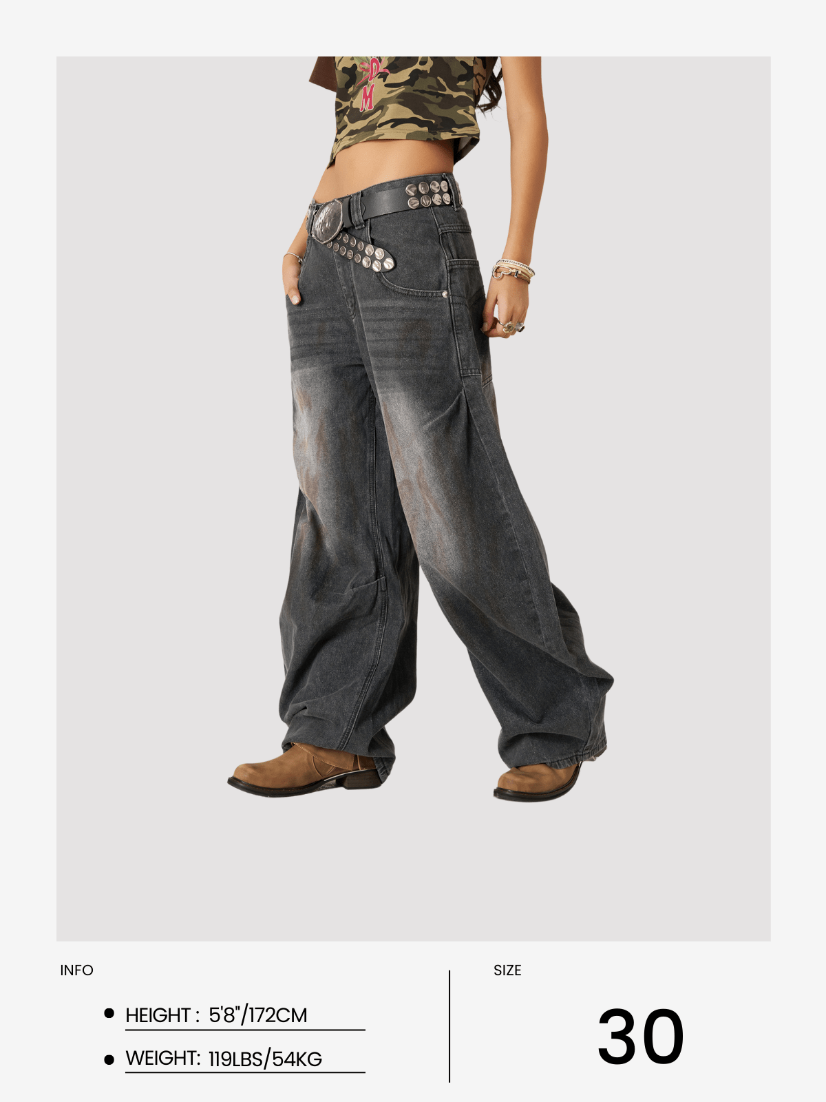 Aelfric Eden Dirty-Dyed Super Baggy Barrel Jeans